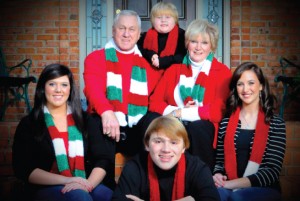 Bull and Nancy Christmas photo with the grandchildren – An annual tradition