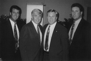 Andy Bramlett (son), Jack Kemp (Buffalo Bills quarterback and New York congressman), and Don Bramlett (son).